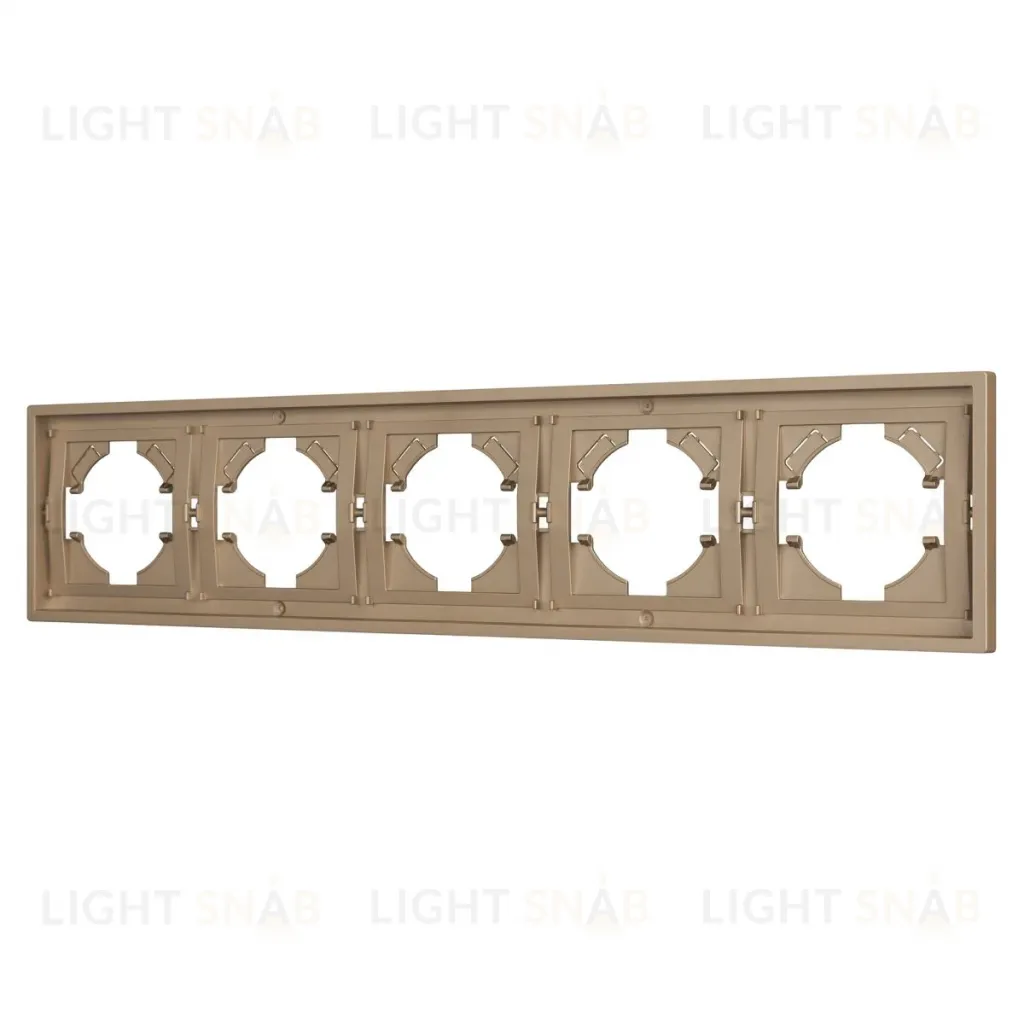 Рамка пластиковая на 5 постов Arlight FRM-TENDO-PL-5-GD 053854 053854