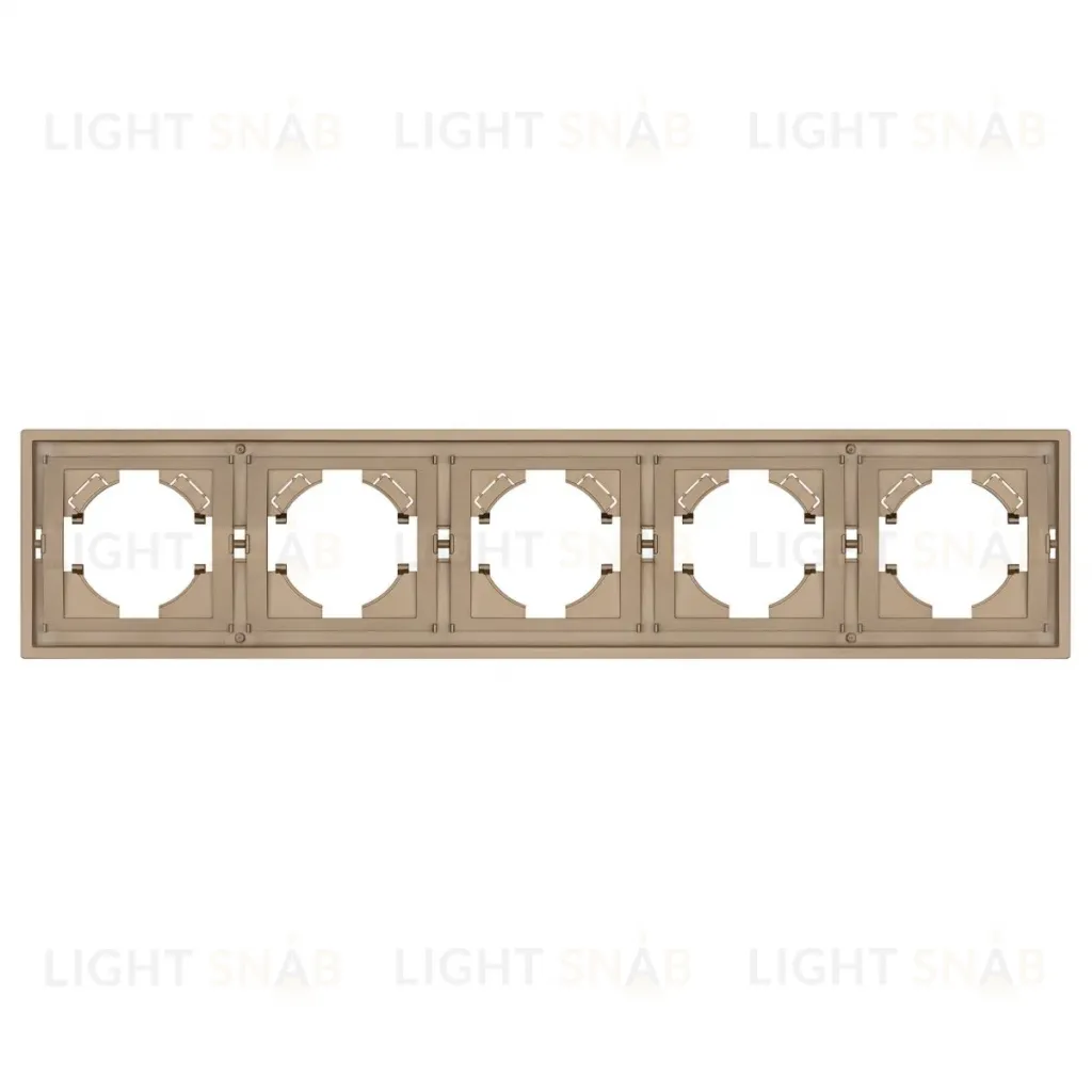Рамка пластиковая на 5 постов Arlight FRM-TENDO-PL-5-GD 053854 053854