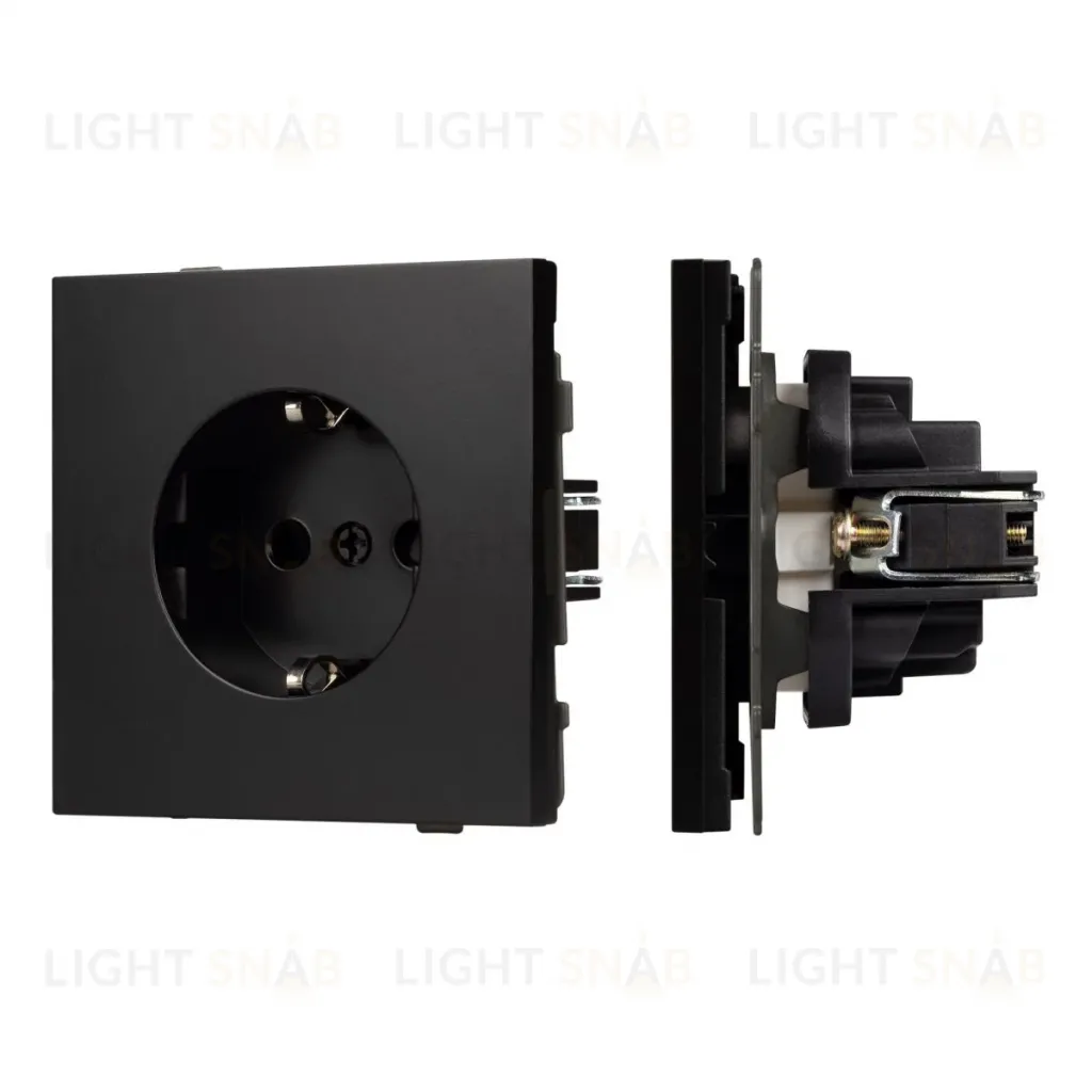 Механизм электрической розетки Arlight SCT-TENDO-MEU1-PL-BK (230V, 16A) 054079 054079