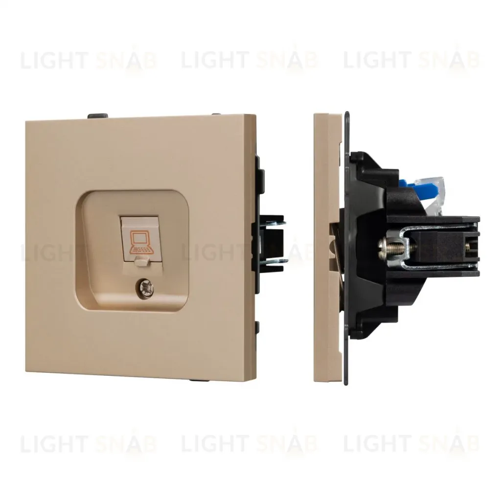 Механизм компьютерной розетки Arlight SCT-TENDO-MPC1-PL-GD (RJ-45, CAT6) 054099 054099