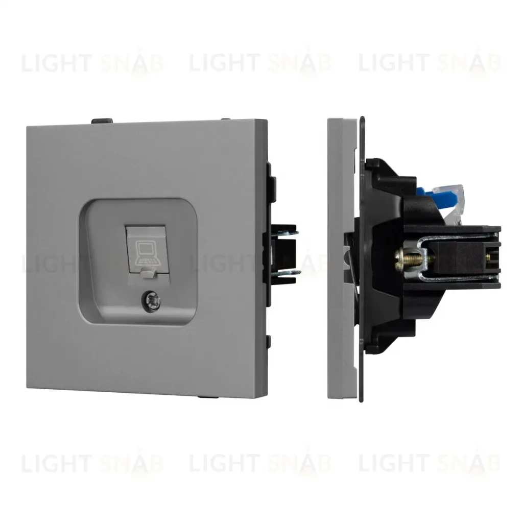 Механизм компьютерной розетки Arlight SCT-TENDO-MPC1-PL-GR (RJ-45, CAT6) 054105 054105