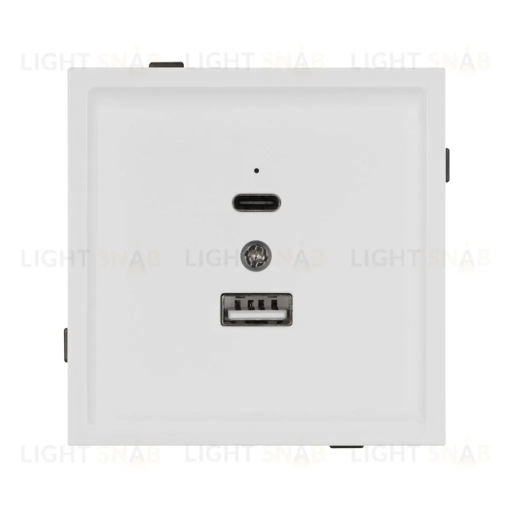 Механизм USB розетки Arlight SCT-TENDO-MUAC-SFPL-WH (5V, 3A, QC3) 054539 054539