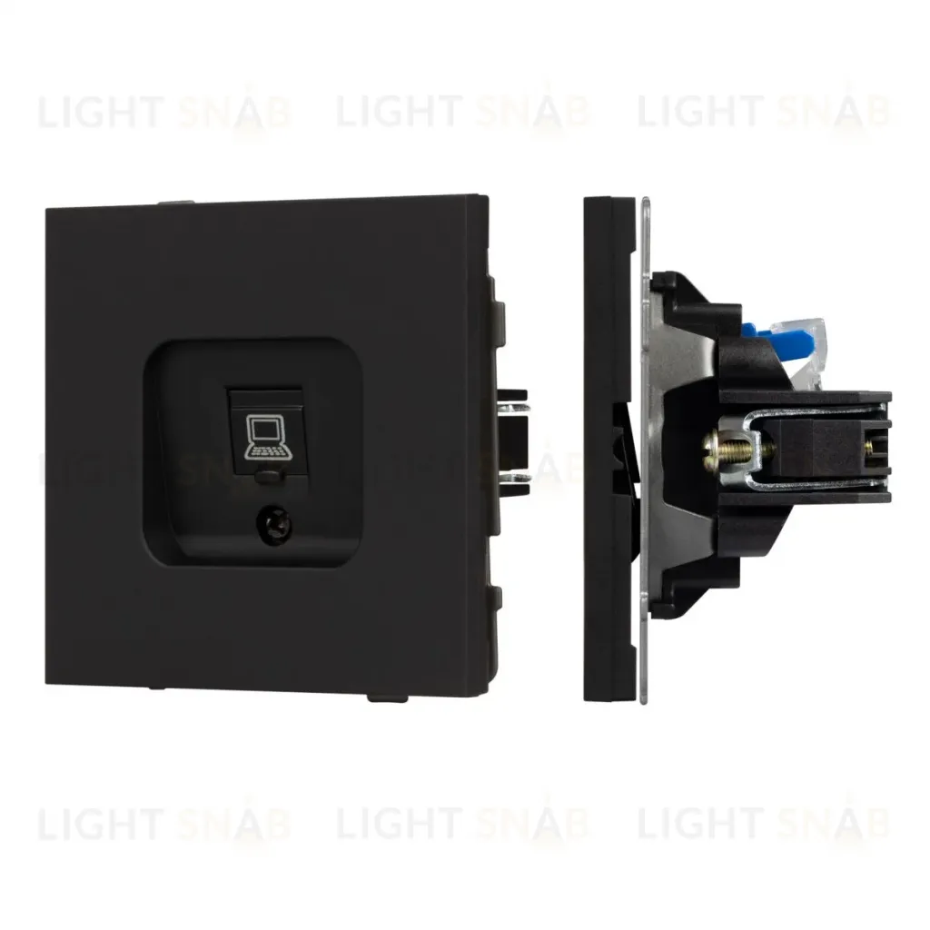 Механизм компьютерной розетки Arlight SCT-TENDO-MPC1-SFPL-BK (RJ-45, CAT6) 054591 054591