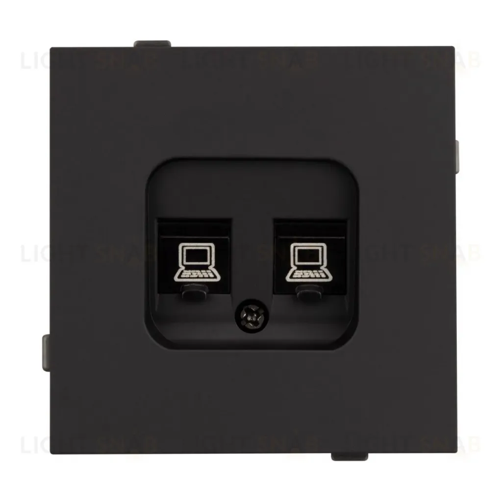 Механизм компьютерной розетки двойной SCT-TENDO-MPC2-SFPL-BK (RJ-45, CAT6) 054595 054595