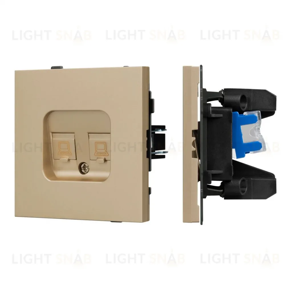 Механизм компьютерной розетки двойной SCT-TENDO-MPC2-SFPL-GD (RJ-45, CAT6) 054596 054596