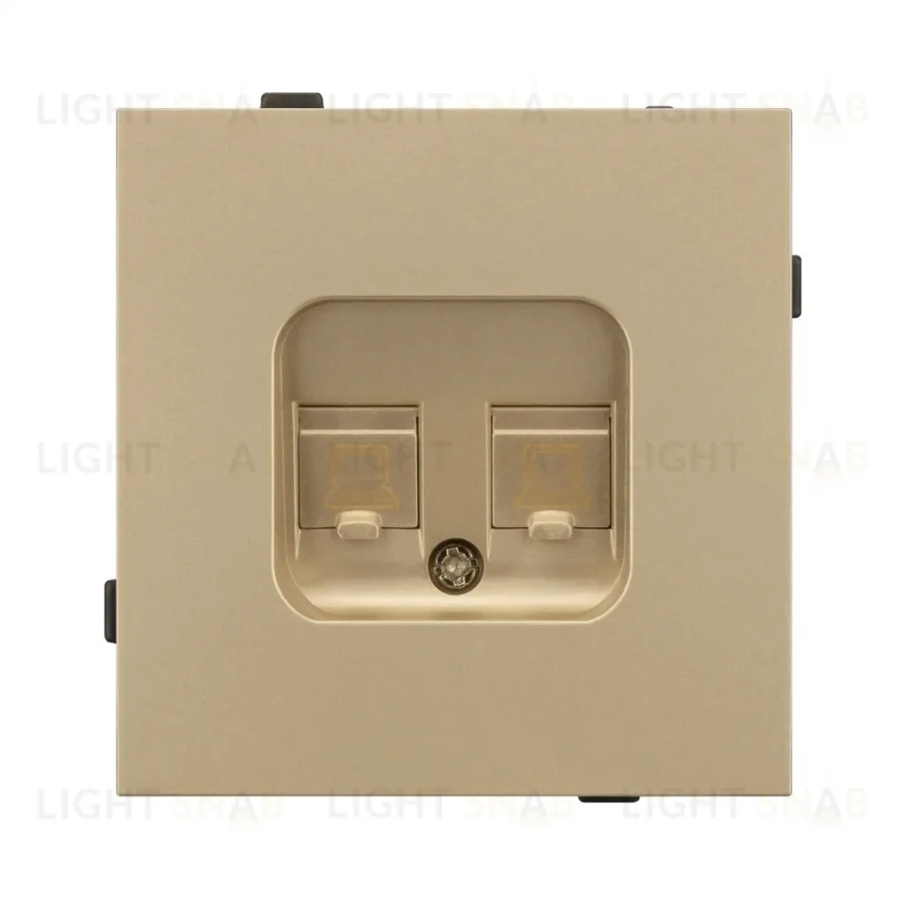 Механизм компьютерной розетки двойной SCT-TENDO-MPC2-SFPL-GD (RJ-45, CAT6) 054596 054596