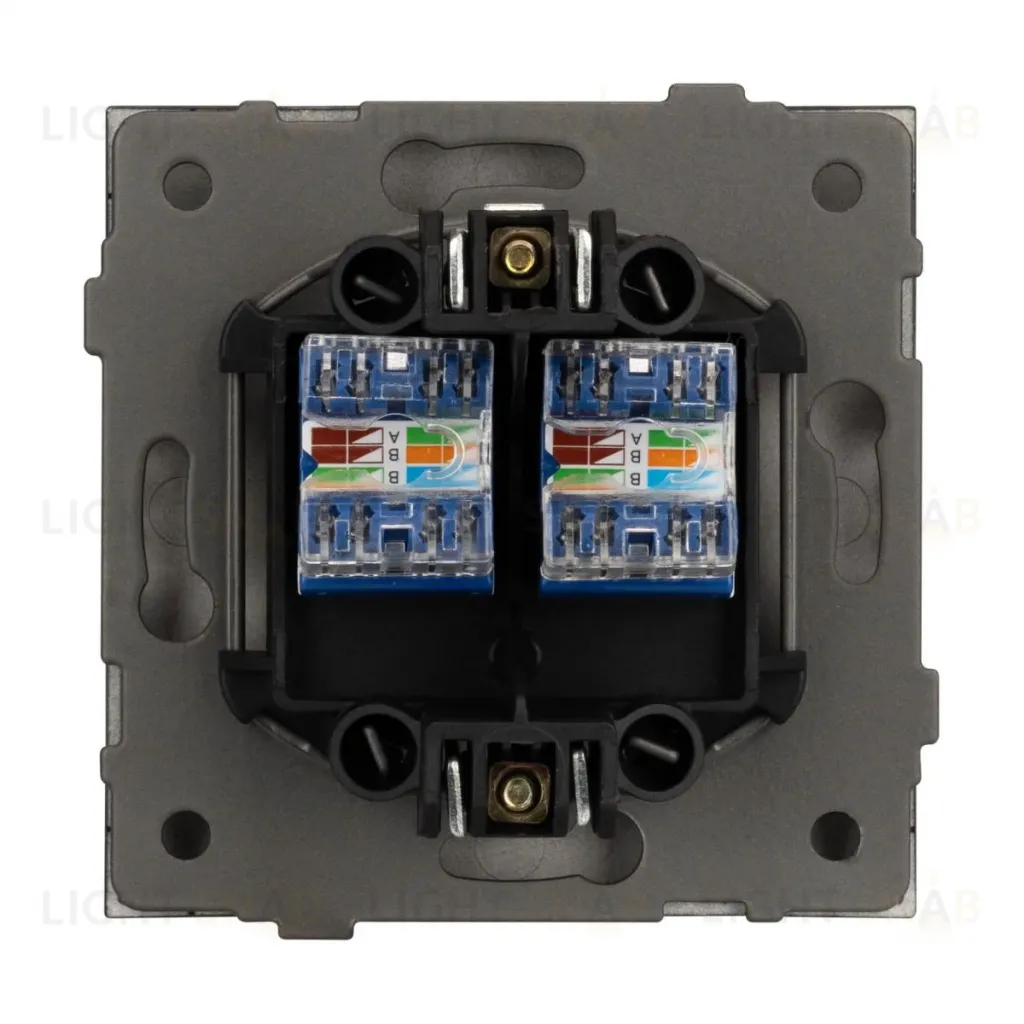 Механизм компьютерной розетки двойной SCT-TENDO-MPC2-SFPL-GR (RJ-45, CAT6) 054597 054597