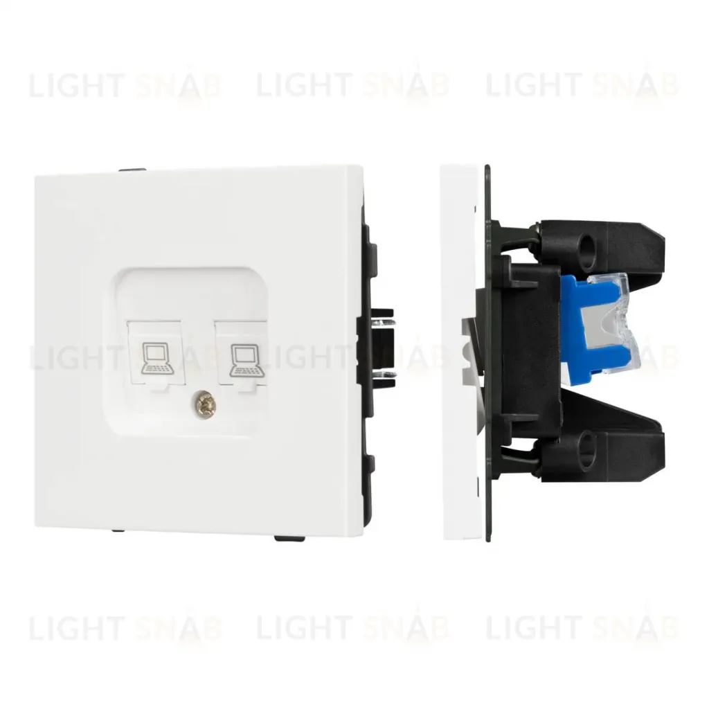 Механизм компьютерной розетки двойной SCT-TENDO-MPC2-SFPL-WH (RJ-45, CAT6) 054598 054598