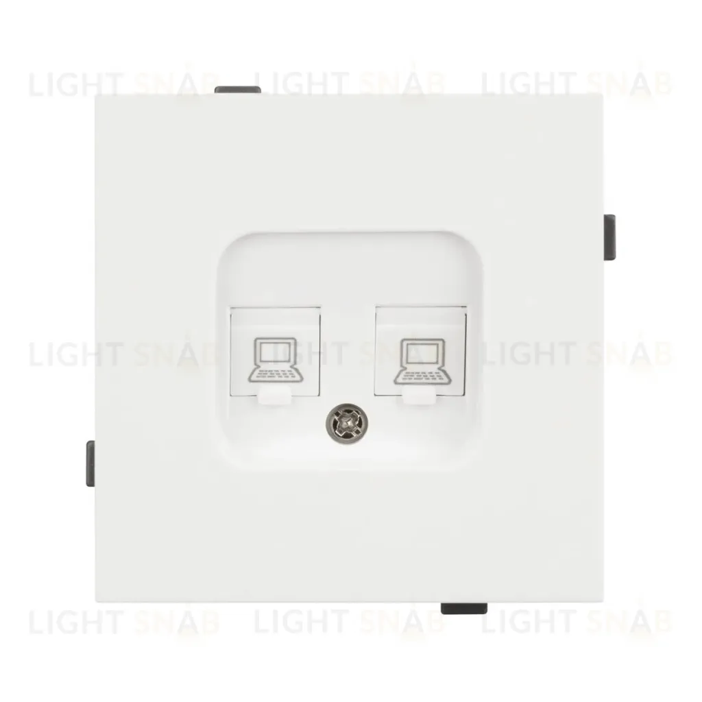Механизм компьютерной розетки двойной SCT-TENDO-MPC2-SFPL-WH (RJ-45, CAT6) 054598 054598