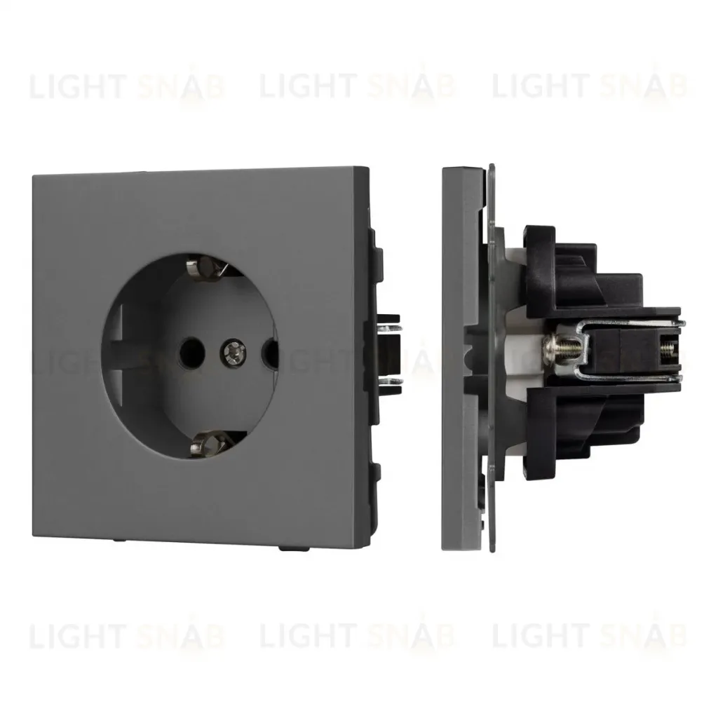 Механизм электрической розетки Arlight SCT-TENDO-MEU1-SFPL-GR (230V, 16A) 054640 054640