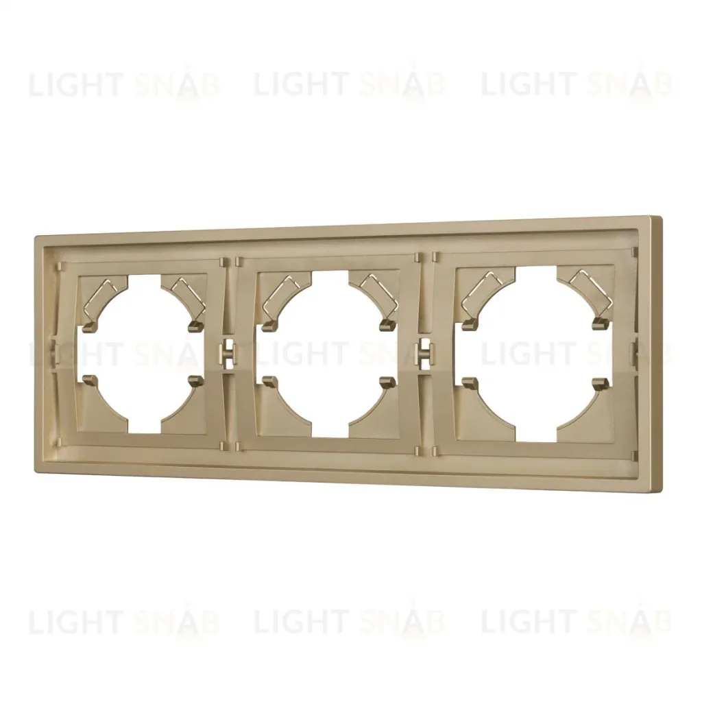 Рамка пластиковая на 3 поста Arlight FRM-TENDO-SFPL-3-GD 054651 054651