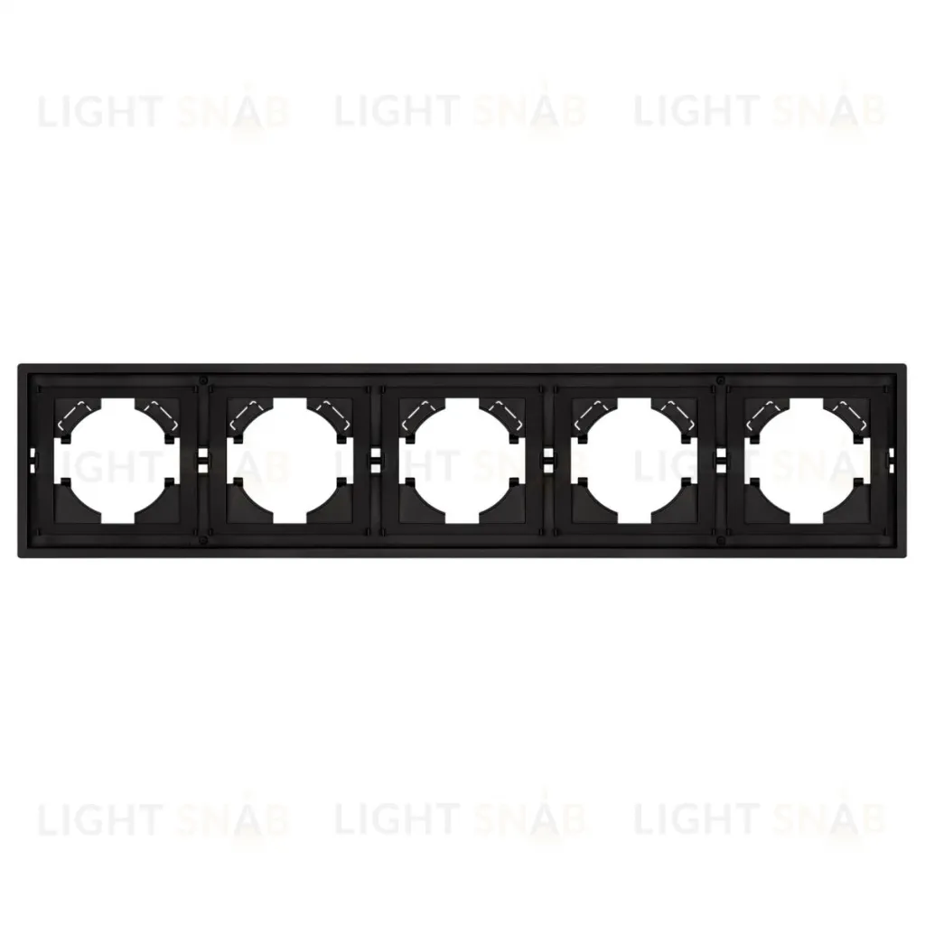 Рамка пластиковая на 5 постов Arlight FRM-TENDO-SFPL-5-BK 054657 054657