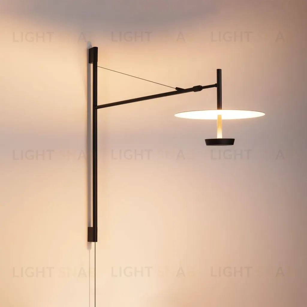 Бра Arlight SP-CAMPANA-WALL-L1450-9W Warm3000 (BK, 130 deg, 230V, TELESCOPIC) (IP20 Металл) 059596 059596