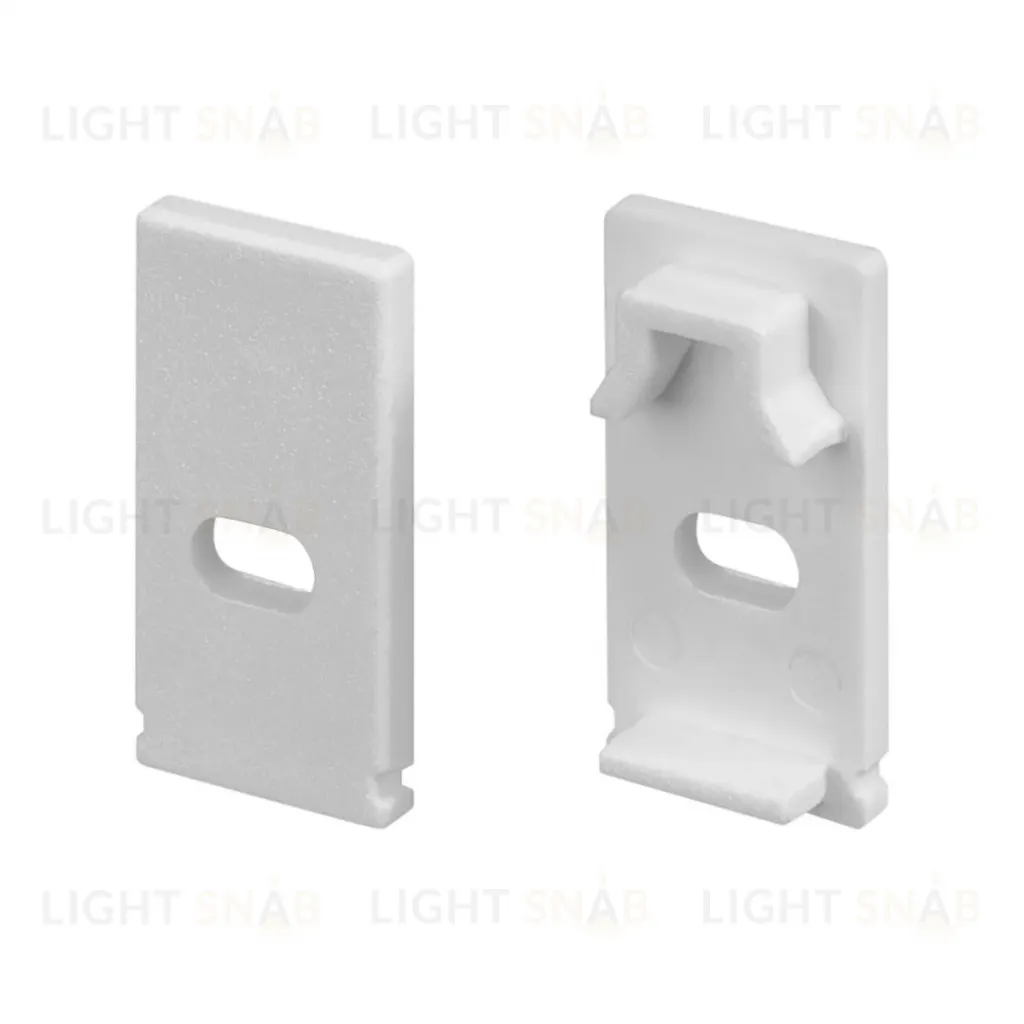 Заглушка 2шт Arlight LINE-1019 SILVER с отверстием (Пластик) 060436 060436