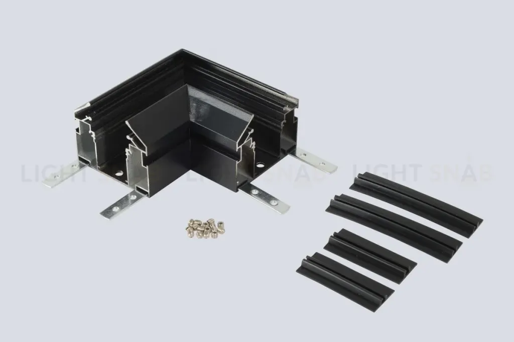 Угол соединительный для встраиваемого трека 220V в натяжной ПВХ потолок Crystal Lux CLT 0.235 01 BL CLT 0.235 01 BL