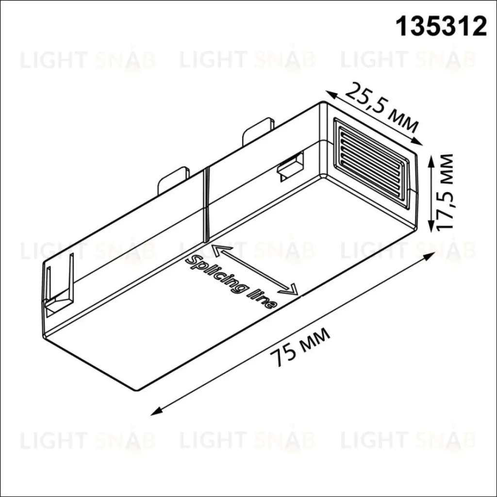 Соединитель с токопроводом прямой Novotech Port Vector 135312 135312