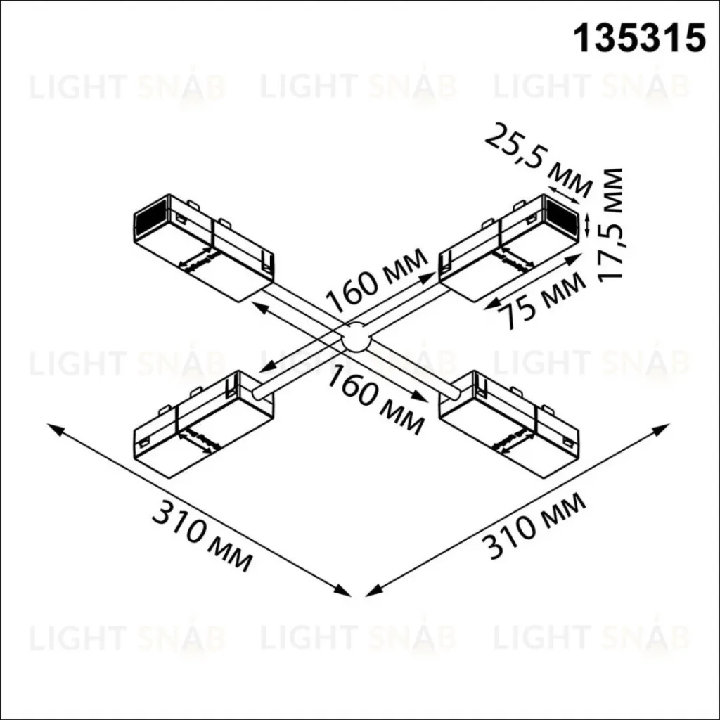 Гибкий токопроводящий соединитель X Novotech Port Vector 135315 135315