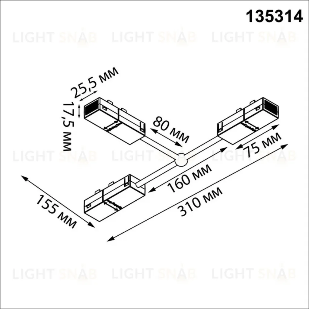 Гибкий токопроводящий соединитель T Novotech Port Vector 135314 135314