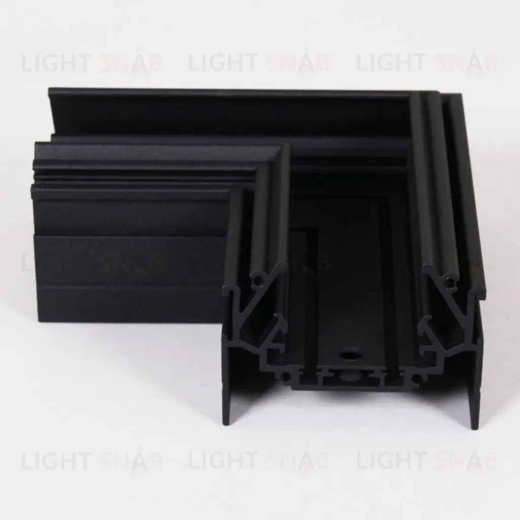Магнитный шинопровод для натяжных потолков (гарпун) Reluce RL 06301 corner connector BK RL 06301 corner connector BK
