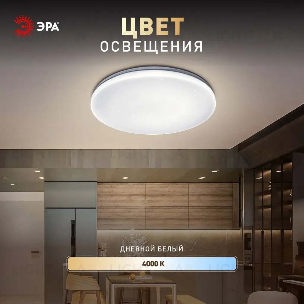 Потолочный светильник Эра Классик без ДУ SPB-6 WH 24W-4K Slim Night SKY Б0069780