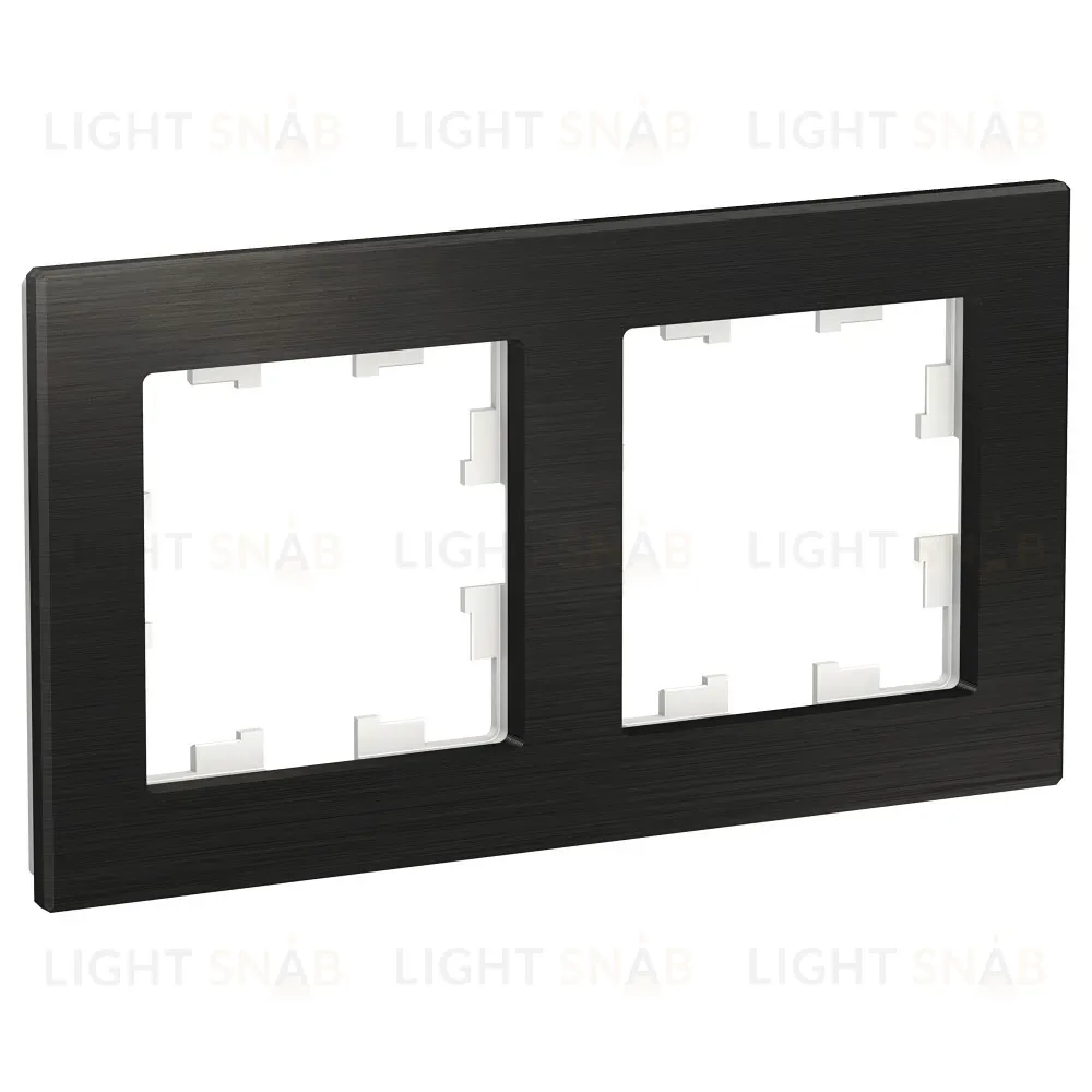 Рамка 2-ая Systeme Electric AtlasDesign Nature Металл оникс ATN312302 ATN312302