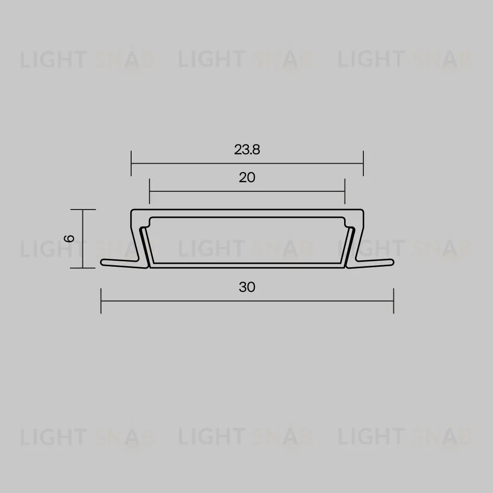 Профиль встраиваемый с накладным фланцем Maytoni Led Strip ALM-3006-S-2M 632018 632018