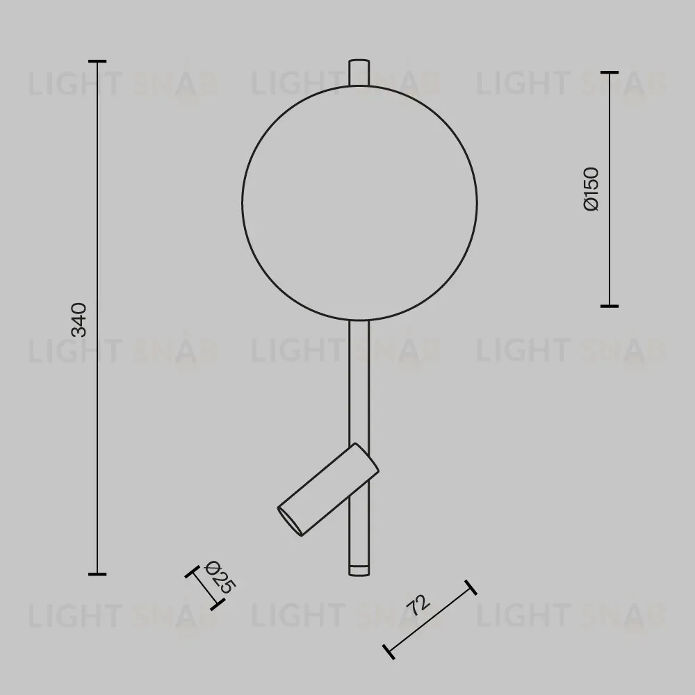 Бра Maytoni Solution MOD450WL-L9BG3K MOD450WL-L9BG3K