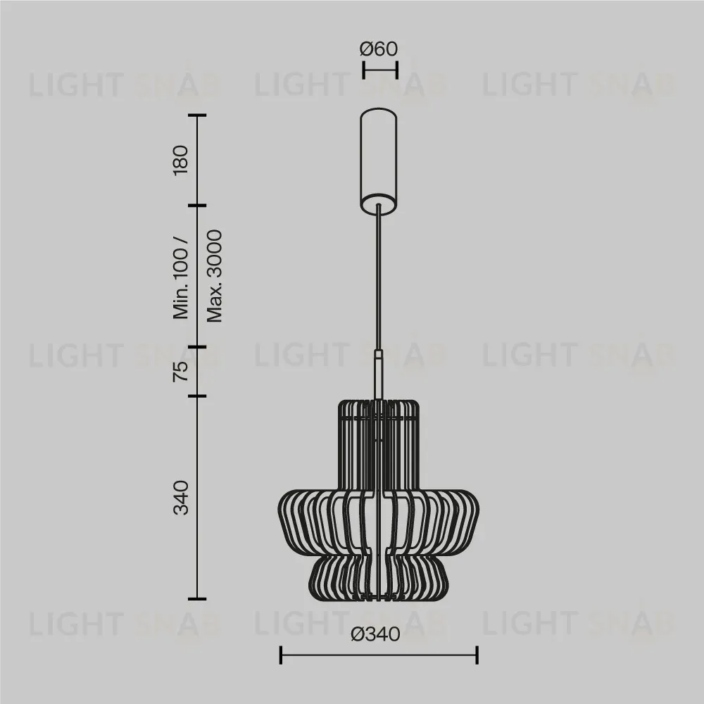 Подвесной светильник Maytoni Namiki MOD465PL-L12BK3 MOD465PL-L12BK3