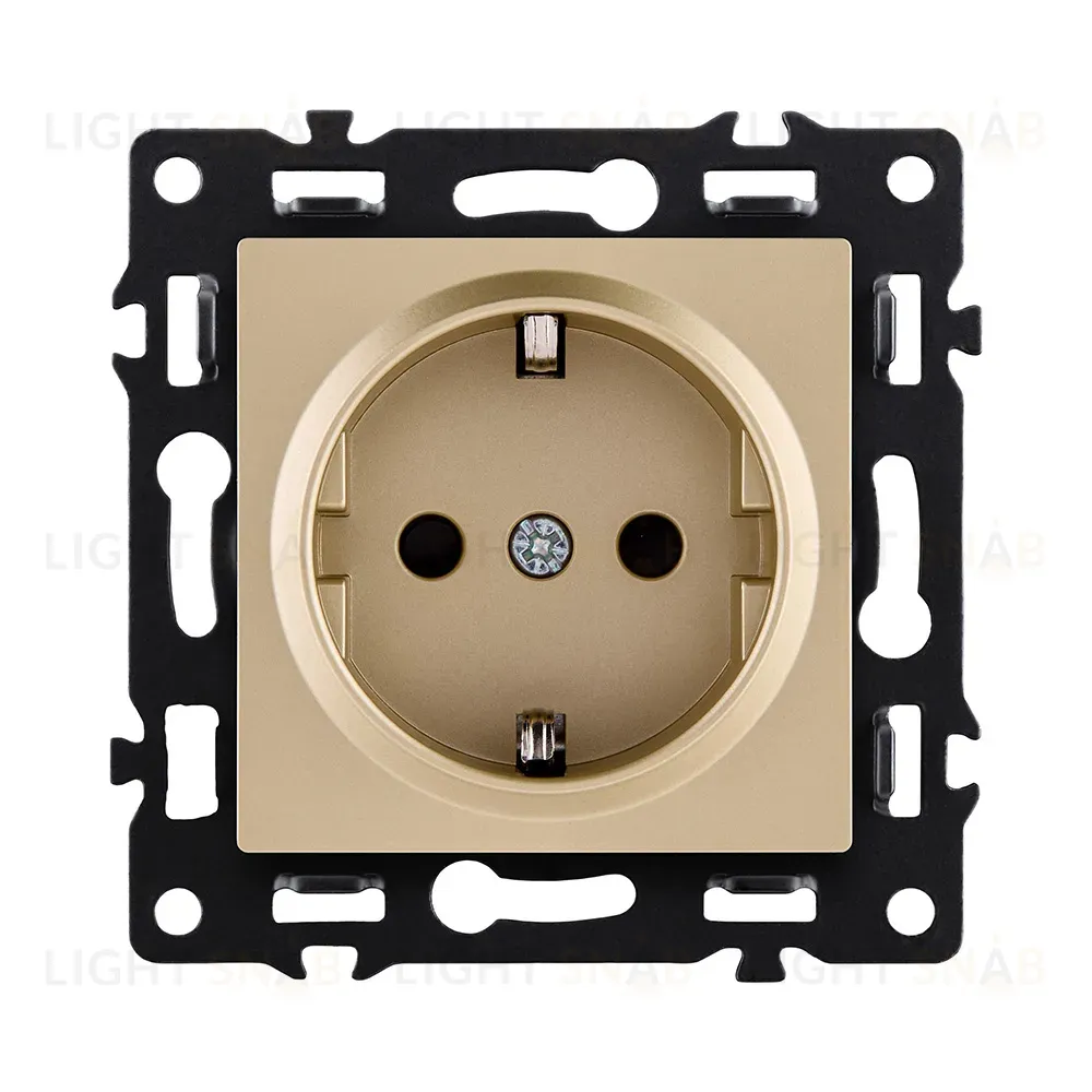 Розетка штепсельная SCHUKO 16A/250 В, золотой Kollinger Asthetik AS-014GD AS-014GD
