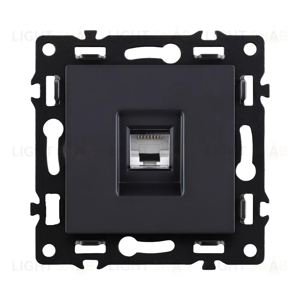 Розетка Ethernet RJ45 Cat.6, черный Kollinger Asthetik AS-017BK AS-017BK