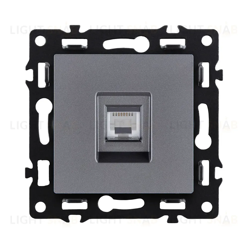 Розетка Ethernet RJ45 Cat.6, серый Kollinger Asthetik AS-017GY AS-017GY