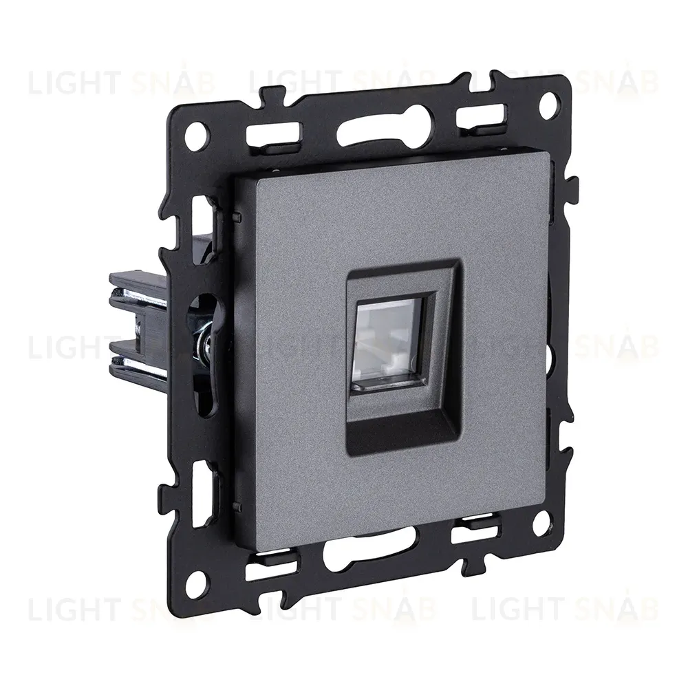 Розетка Ethernet RJ45 Cat.6, серый Kollinger Asthetik AS-017GY AS-017GY