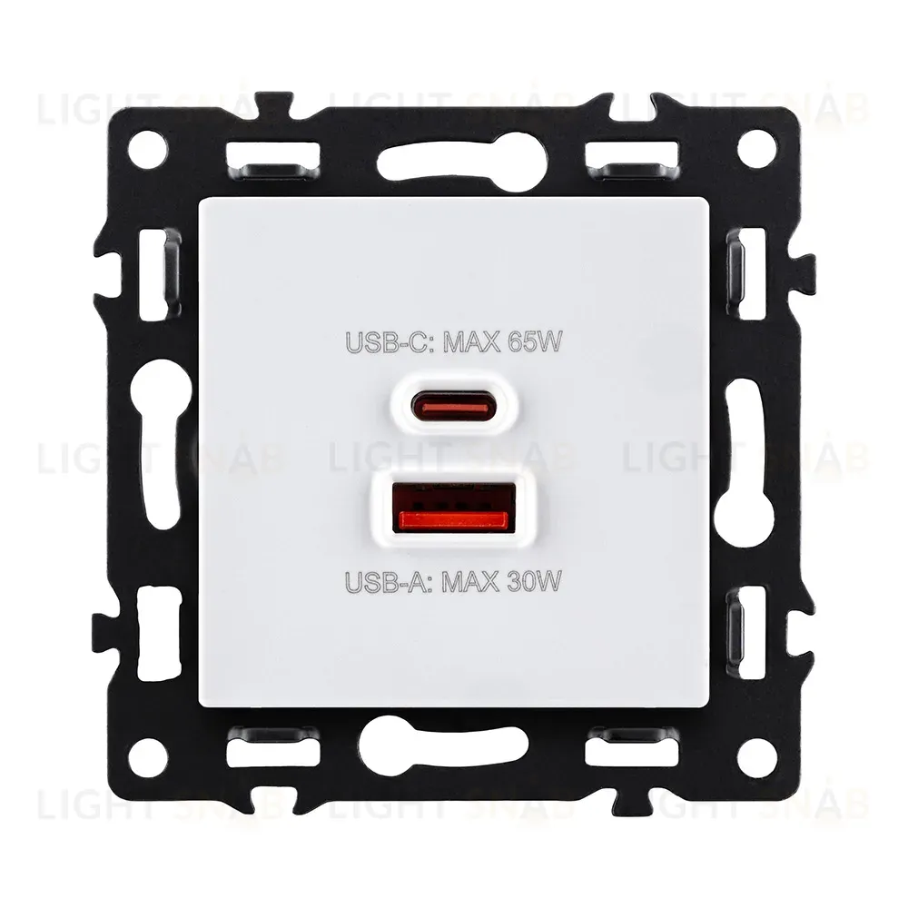 Розетка USB A+C 65W, белый Kollinger Asthetik AS-024WH AS-024WH