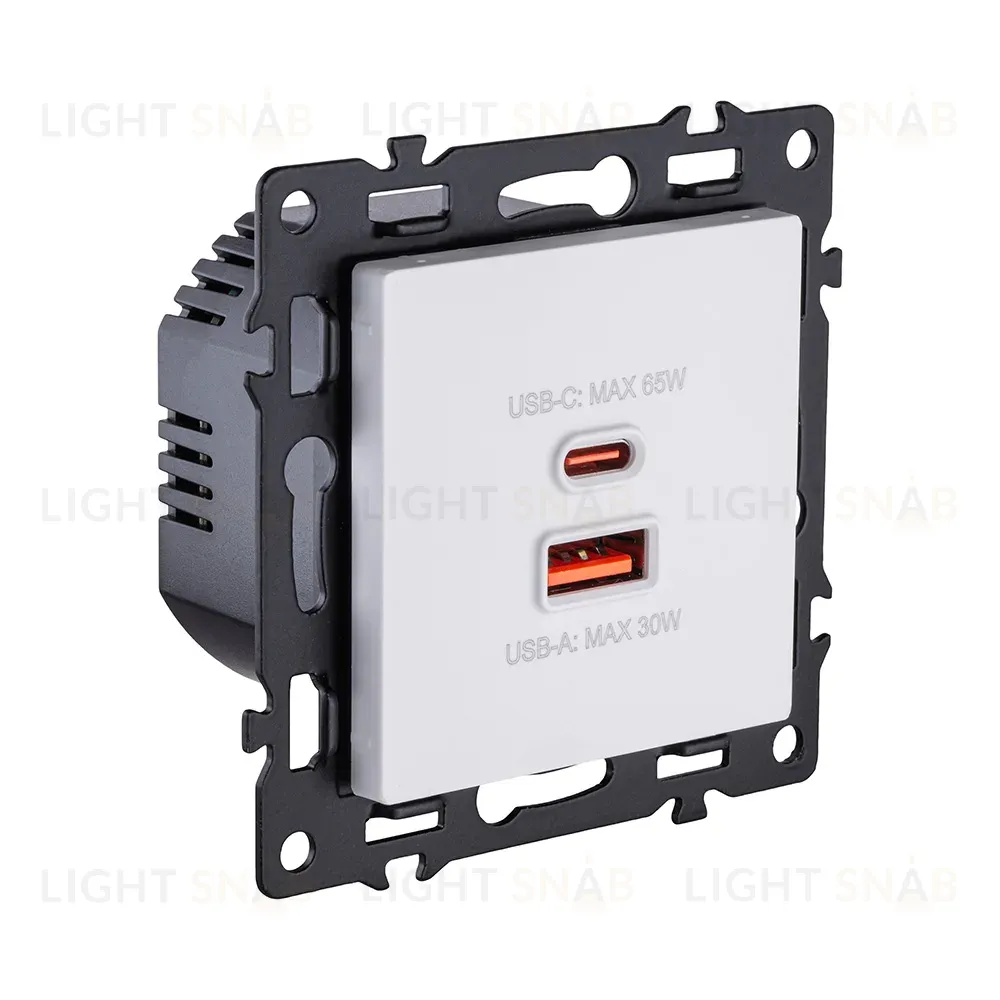 Розетка USB A+C 65W, белый Kollinger Asthetik AS-024WH AS-024WH