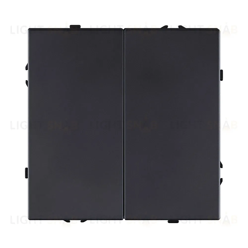 Выключатель 2-клавишный 10А/250В, черный матовый Kollinger Eclipse EC-004BK EC-004BK