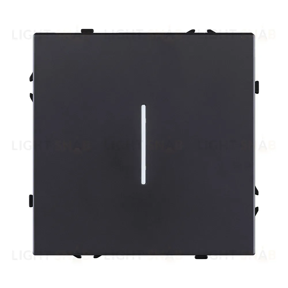 Выключатель 1-клавишный 10А/250В с LED подсветкой, черный матовый Kollinger Eclipse EC-007BK EC-007BK