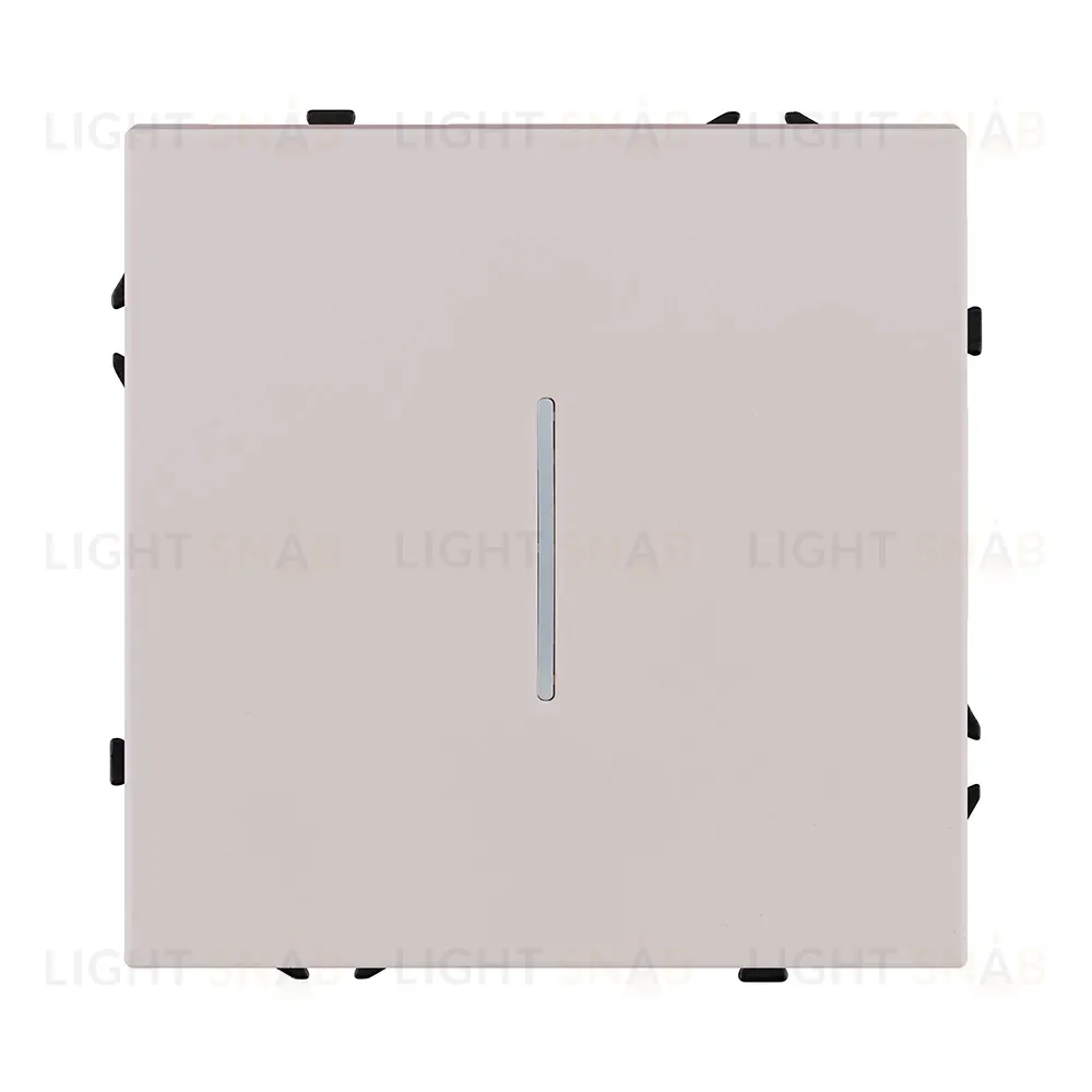 Выключатель 1-клавишный 10А/250В с LED подсветкой, кашемир матовый Kollinger Eclipse EC-007CM EC-007CM
