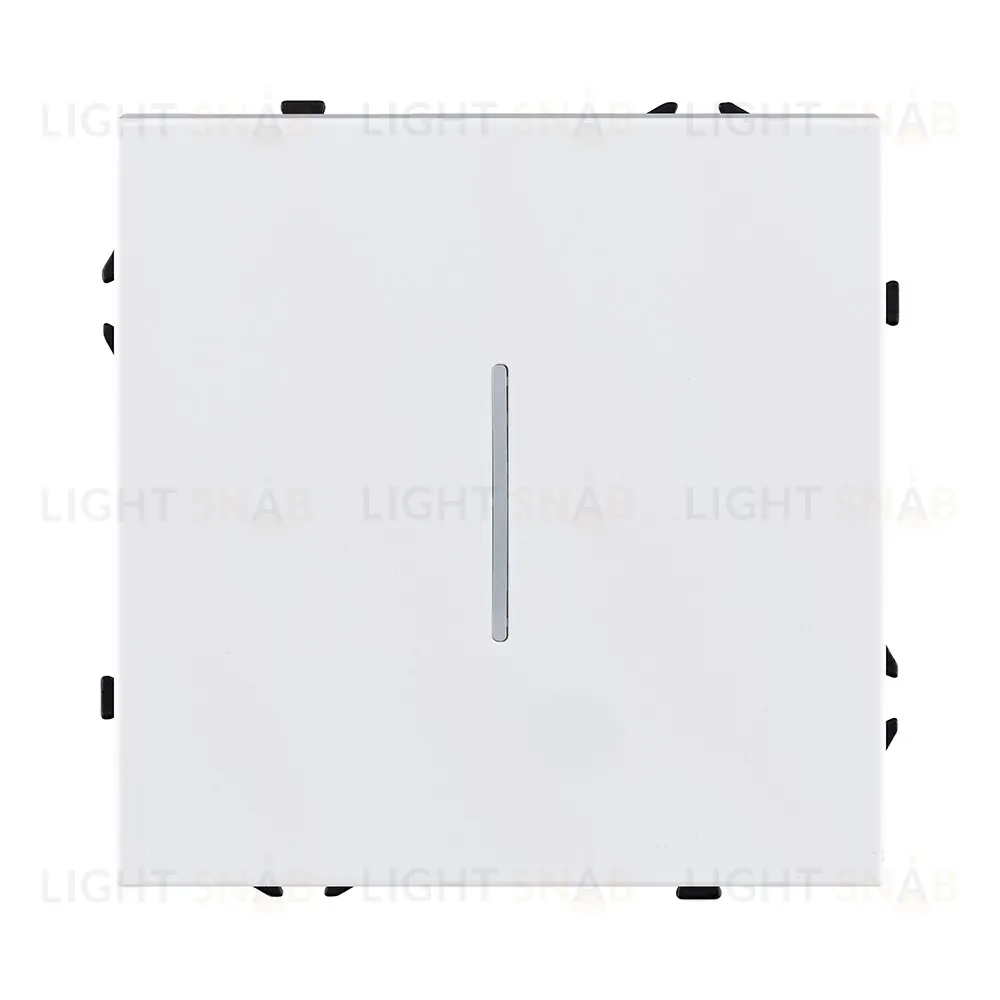 Выключатель 1-клавишный 10А/250В с LED подсветкой, белый матовый Kollinger Eclipse EC-007WH EC-007WH