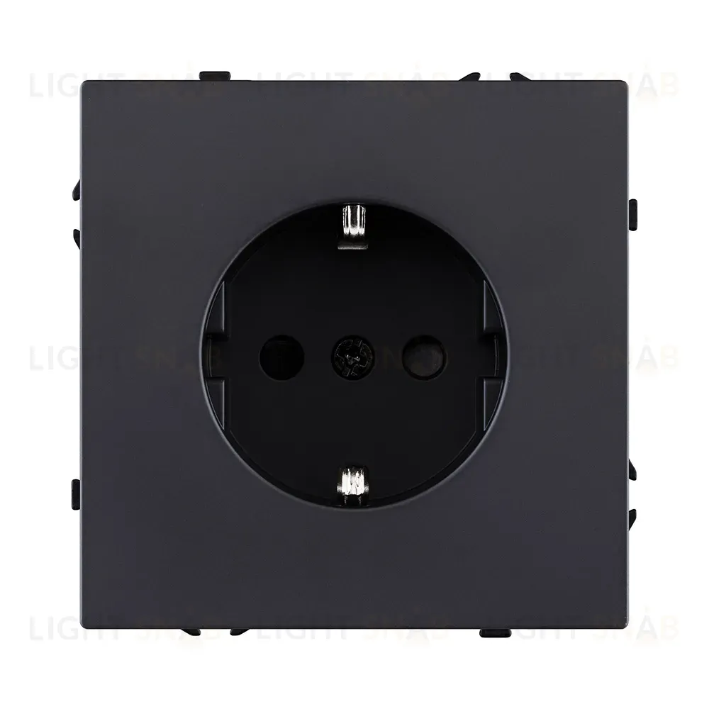 Розетка штепсельная SCHUKO 16A/250 В, черный матовый Kollinger Eclipse EC-014BK EC-014BK