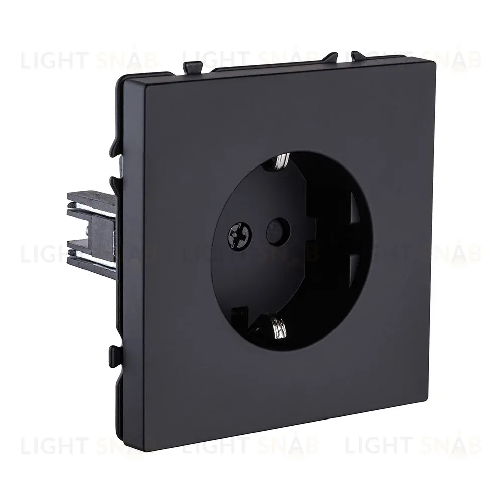Розетка штепсельная SCHUKO 16A/250 В, черный матовый Kollinger Eclipse EC-014BK EC-014BK