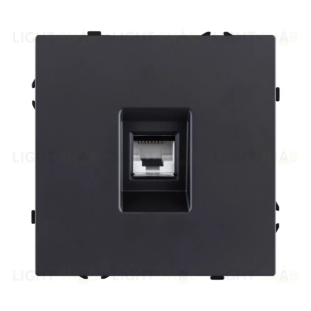 Розетка Ethernet RJ45 Cat.6, черный матовый Kollinger Eclipse EC-017BK EC-017BK