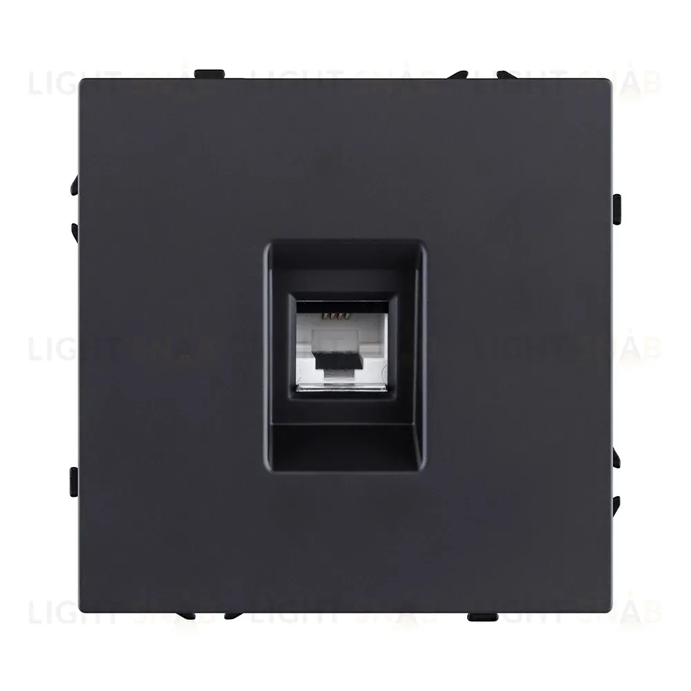 Розетка телефонная RJ11, черный матовый Kollinger Eclipse EC-019BK EC-019BK