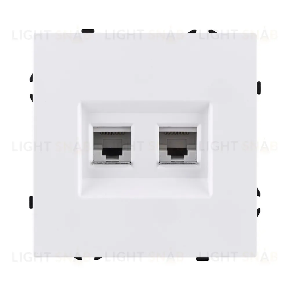 Розетка двойная Ethernet RJ45 Cat.6, белый матовый Kollinger Eclipse EC-018WH EC-018WH