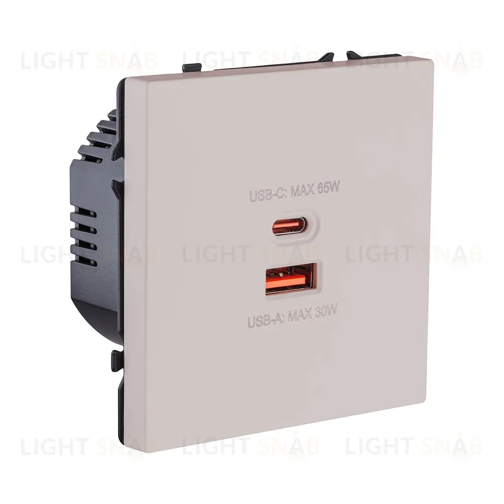 Розетка USB A+C 65W, кашемир матовый Kollinger Eclipse EC-024CM EC-024CM