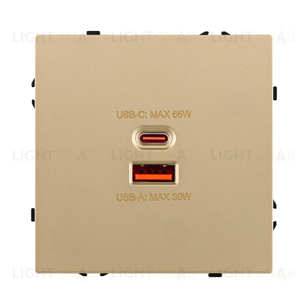 Розетка USB A+C 65W, золотой Kollinger Eclipse EC-024GD EC-024GD