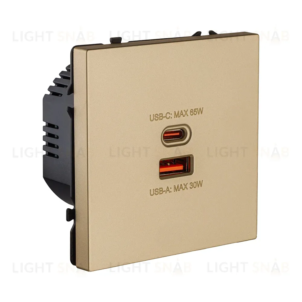 Розетка USB A+C 65W, золотой Kollinger Eclipse EC-024GD EC-024GD