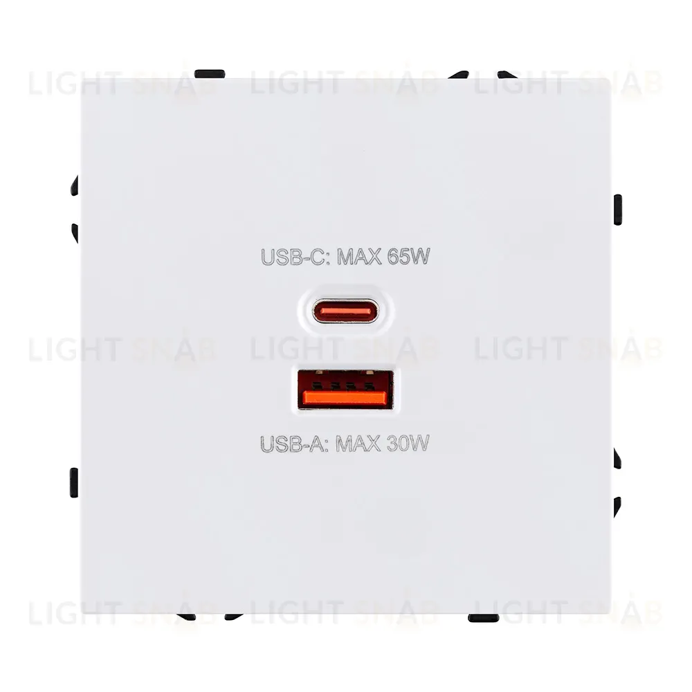 Розетка USB A+C 65W, белый матовый Kollinger Eclipse EC-024WH EC-024WH
