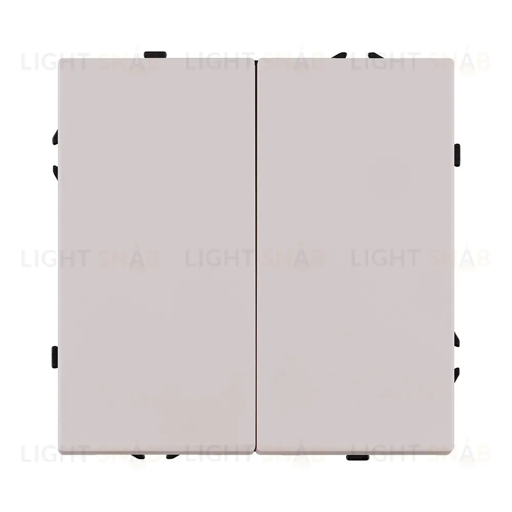 Выключатель кнопочный 2-клавишный 10А/250В, кашемир матовый Kollinger Eclipse EC-025CM EC-025CM