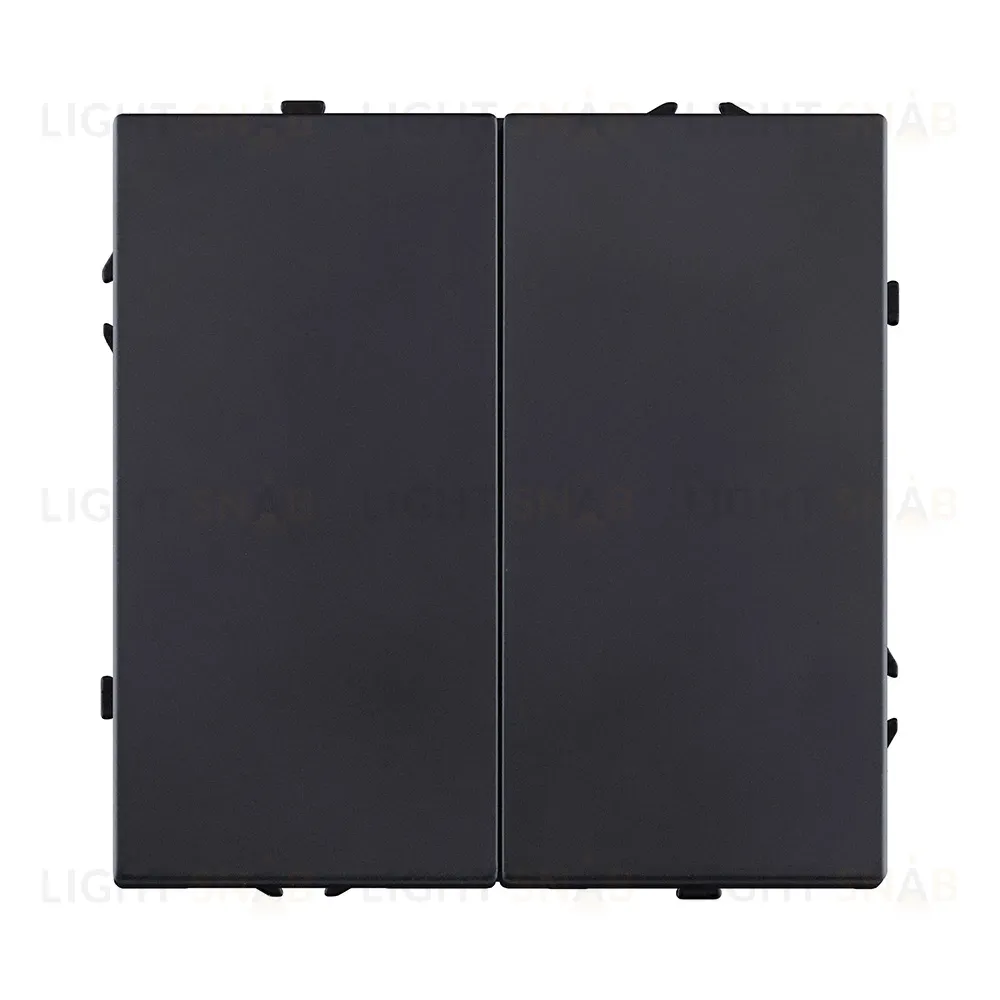 Выключатель кнопочный 2-клавишный 10А/250В, черный матовый Kollinger Eclipse EC-025BK EC-025BK