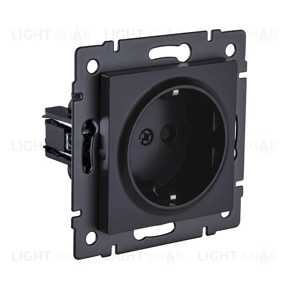 Розетка штепсельная SCHUKO 16A/250 В, черный матовый Kollinger REA-002BM для Aspekt, Eleganz, Reflex REA-002BM